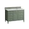 James Martin Vanities Brittany 48in Single Vanity, Smokey Celadon w/ 3 CM Ethereal Noctis Top 650-V48-SC-3ENC - alternate 4